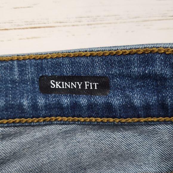 Judy Blue Y2K Leopard Print Patch Distressed Ripped Skinny Fit Rolled Jeans 7/28 - Picture 10 of 12